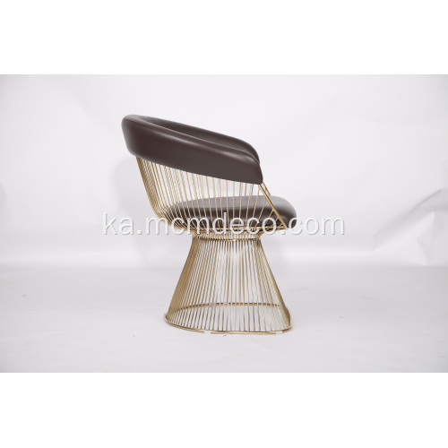 ტყავის Warren Platner თანამედროვე სასადილო სკამი